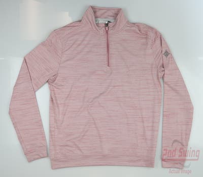 New W/ Logo Mens Johnnie-O Apex 1/4 Zip Pullover Small S Malibu Red MSRP $148