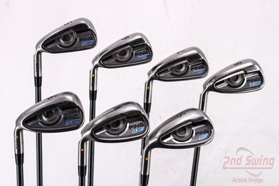 Ping 2016 G Iron Set 5-PW SW Ping TFC 80i Lite Graphite Senior Left Handed Yellow Dot 37.25in