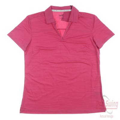 New Womens Puma Cloudspun Coast Polo Small S Orchid Shadow MSRP $55