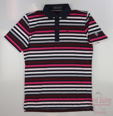 New W/ Logo Mens G-Fore Golf Polo Small S Multi MSRP $110