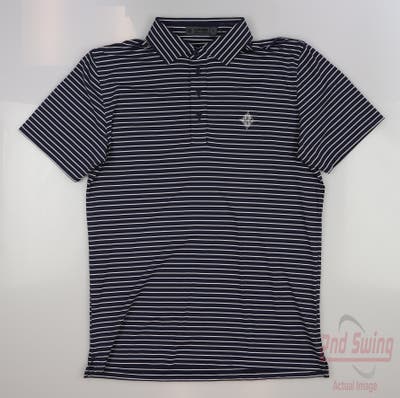 New W/ Logo Mens G-Fore Golf Polo Small S Blue MSRP $120