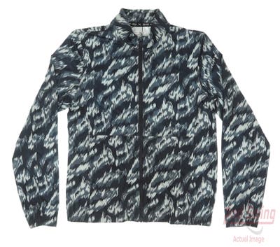 New Womens Puma Cloudspun Animal Print Jacket Small S Navy Blazer/Lucite MSRP $80