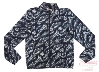 New Womens Puma Golf Jacket Small S Multi Navy Blazer MSRP $85