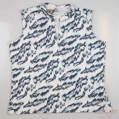 New Womens Puma Sleeveless Golf Polo Small S Multi MSRP $65