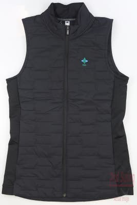 New W/ Logo Womens Adidas Golf Vest X-Small XS Black MSRP $150