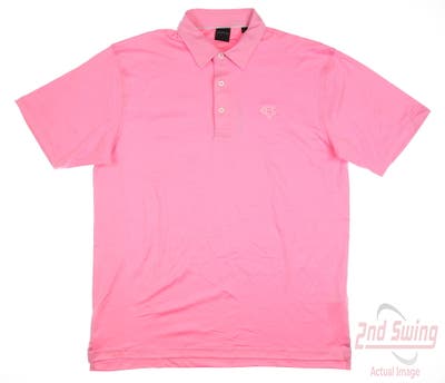 New W/ Logo Mens Dunning Golf Polo XX-Large XXL Light Pink MSRP $84