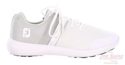 New Womens Golf Shoe Footjoy FJ Flex Medium 7 White/Grey MSRP $90 95754