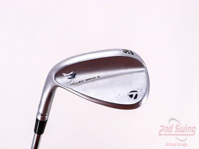 TaylorMade Milled Grind 3 Raw Chrome Wedge Sand SW 56° 14 Deg Bounce Project X 6.5 Steel X-Stiff Left Handed 35.5in