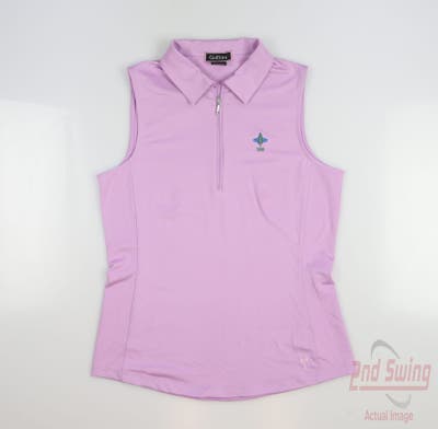New W/ Logo Womens Golftini Sleeveless Polo X-Small XS Purple MSRP $90