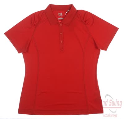 New Womens Cutter & Buck Golf Polo X-Large XL Red MSRP $65