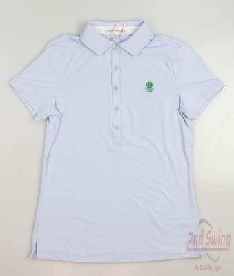 New W/ Logo Womens Fairway & Greene Claire Polo X-Small XS Blue MSRP $108