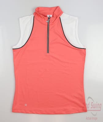 New Womens Daily Sports Golf Sleeveless Polo Medium M Pink MSRP $90