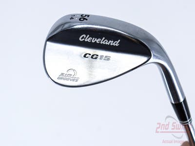 Cleveland CG15 Satin Chrome Wedge Sand SW 56° 14 Deg Bounce Cleveland Traction Wedge Steel Wedge Flex Right Handed 35.5in