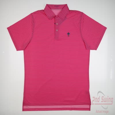 New W/ Logo Mens B. Draddy Polo Medium M Pink MSRP $110