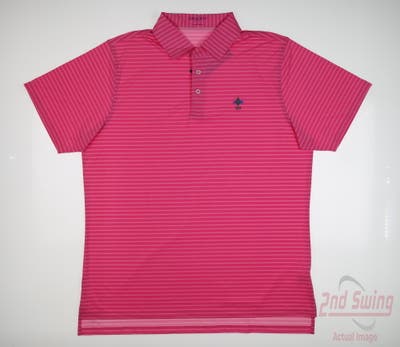 New W/ Logo Mens B. Draddy Polo Medium M Pink MSRP $110