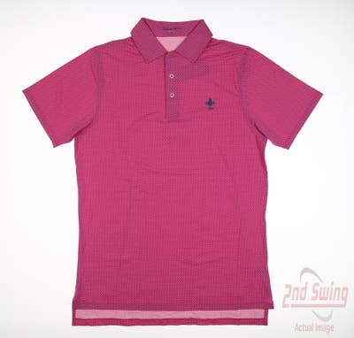 New W/ Logo Mens B. Draddy Polo Small S Pink MSRP $110