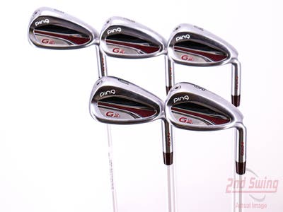 Ping G LE 2 Iron Set 8-PW GW SW ULT 240 Ultra Lite Graphite Ladies Right Handed Red dot 36.25in