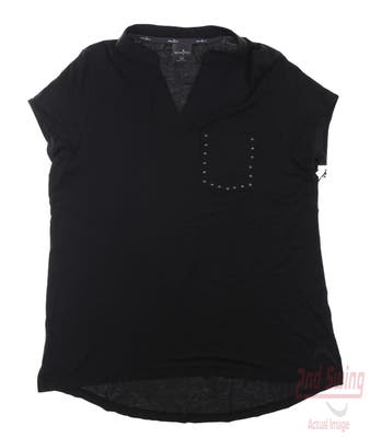 New Womens Belyn Key Pocket Short Sleeve T-Shirt Medium M Black MSRP $108