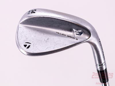 TaylorMade Milled Grind 3 Raw Chrome Wedge Sand SW 54° 13 Deg Bounce FST KBS Tour 120 Steel X-Stiff Right Handed 36.5in
