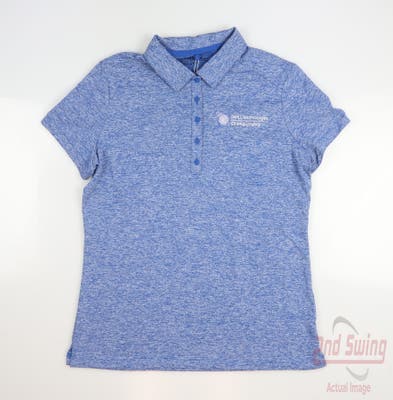 New W/ Logo Womens Nike Polo Large L Blue MSRP $68