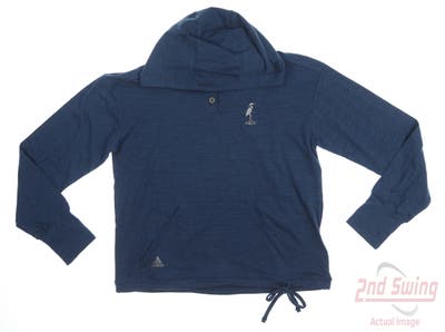 New W/ Logo Womens Adidas Golf Sweatshirt Large L Blue MSRP $50