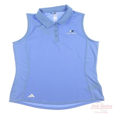 New W/ Logo Womens Adidas Golf Sleeveless Polo Medium M Purple MSRP $65