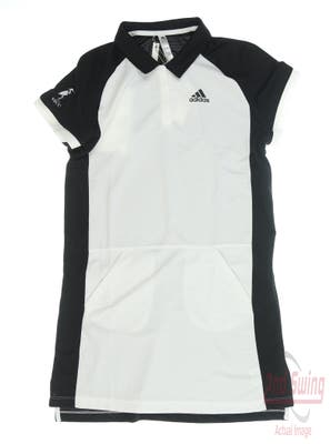 New W/ Logo Womens Adidas Golf Dress Medium M Black/White MSRP $85