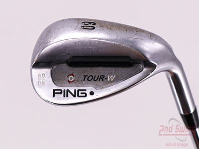 Ping Tour-W Brushed Silver Wedge Lob LW 60° 6 Deg Bounce Stock Steel Shaft Steel Wedge Flex Right Handed Black Dot 35.0in