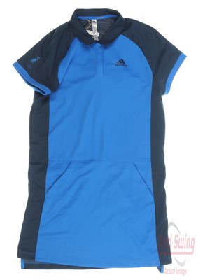 New W/ Logo Womens Adidas Colorblock Dress Small S Blue MSRP $90