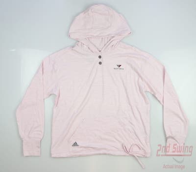 New W/ Logo Womens Adidas Golf Sweatshirt Medium M Pink MSRP $55