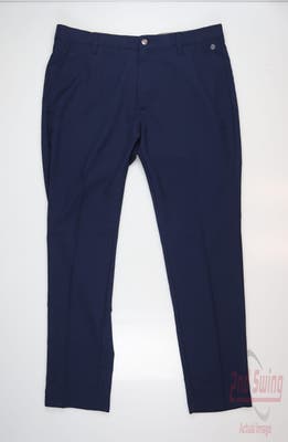 New Mens Adidas Pants 35 x30 Navy Blue MSRP $85