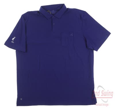 New W/ Logo Mens Adidas Go-To Polo X-Large XL Purple MSRP $75
