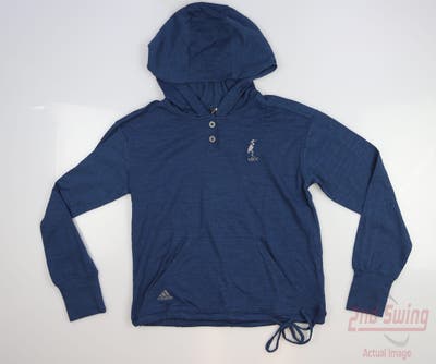New W/ Logo Womens Adidas Golf Sweatshirt X-Small XS Blue MSRP $55