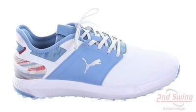 New Mens Golf Shoe Puma IGNITE Elevate Volition 10.5 White/Blue MSRP $130 379150 01