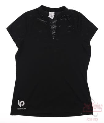 New W/ Logo Womens Nike Polo Medium M Black MSRP $85