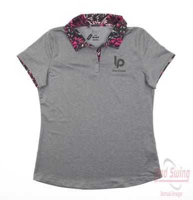 New W/ Logo Womens Under Armour Polo Small S Gray MSRP $75