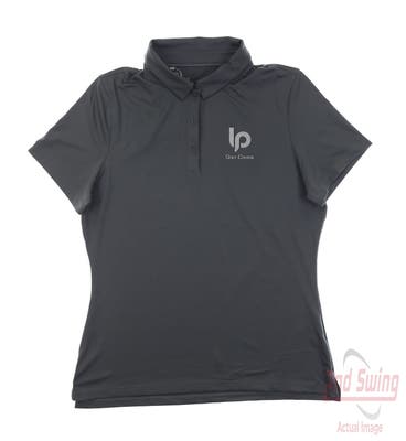 New W/ Logo Womens Under Armour Polo Small S Gray MSRP $60