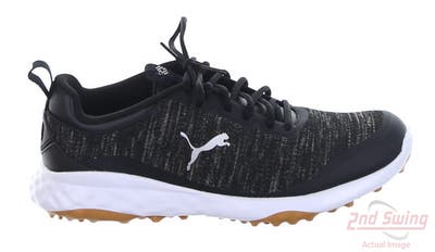 New Mens Golf Shoe Puma Fusion 9 Puma Black/Puma Silver MSRP $95 377041 03