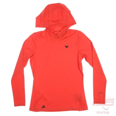 New W/ Logo Womens Adidas Performance Sweatshirt Small S Red MSRP $75