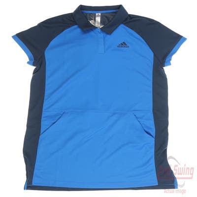 New W/ Logo Womens Adidas Golf Dress Medium M Blue MSRP $90