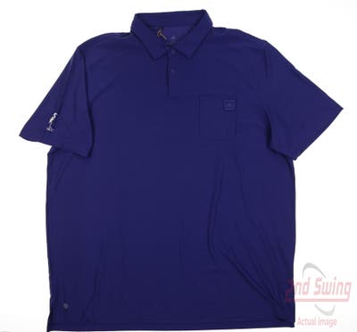 New W/ Logo Mens Adidas Go-To Polo XX-Large XXL Purple MSRP $75