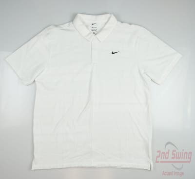 New Mens Nike Golf Polo Large L White MSRP $70
