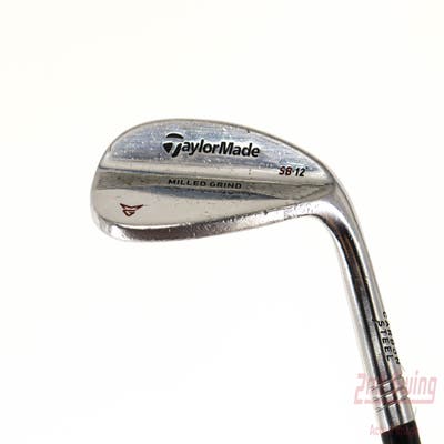 TaylorMade Milled Grind Satin Chrome Wedge Sand SW 56° 12 Deg Bounce True Temper Dynamic Gold Steel Stiff Right Handed 35.25in