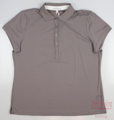 New W/ Logo Womens Fairway & Greene Polo Small S Brown MSRP $100
