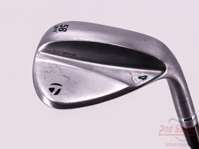 TaylorMade Milled Grind 4 Chrome Wedge Lob LW 58° 11 Deg Bounce Mitsubishi MMT 75 Graphite Stiff Right Handed 35.25in