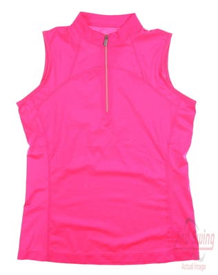 New Womens Tail Golf Sleeveless Polo Small S Pink MSRP $95