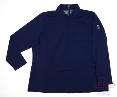 New W/ Logo Womens EP NY Golf 1/4 Zip Pullover 1X Navy Blue MSRP $95