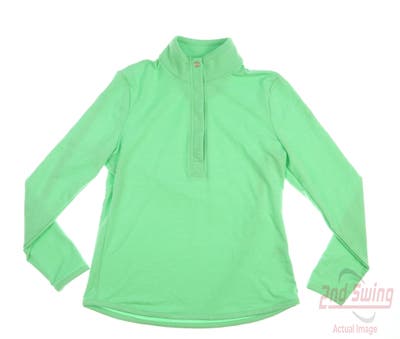 New W/ Logo Womens Fairway & Greene Kate Old School Sweatshirt Medium M Green MSRP $154