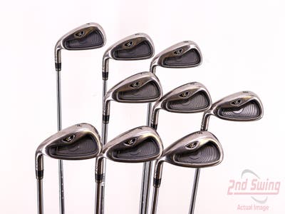TaylorMade R7 XD Iron Set 4-PW AW SW TM R7 T-Step Ultalite Steel Stiff Left Handed 39.0in