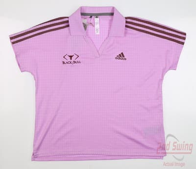 New W/ Logo Womens Adidas Icon Polo Small S Pink MSRP $70